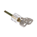 Transparent Single-Head Lock with Crescent Key (Single Groove) for Locksmith Training